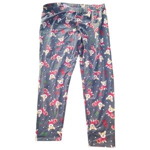 No boundaries xxl 21 plus size Christmas corgis leggings gray tan red